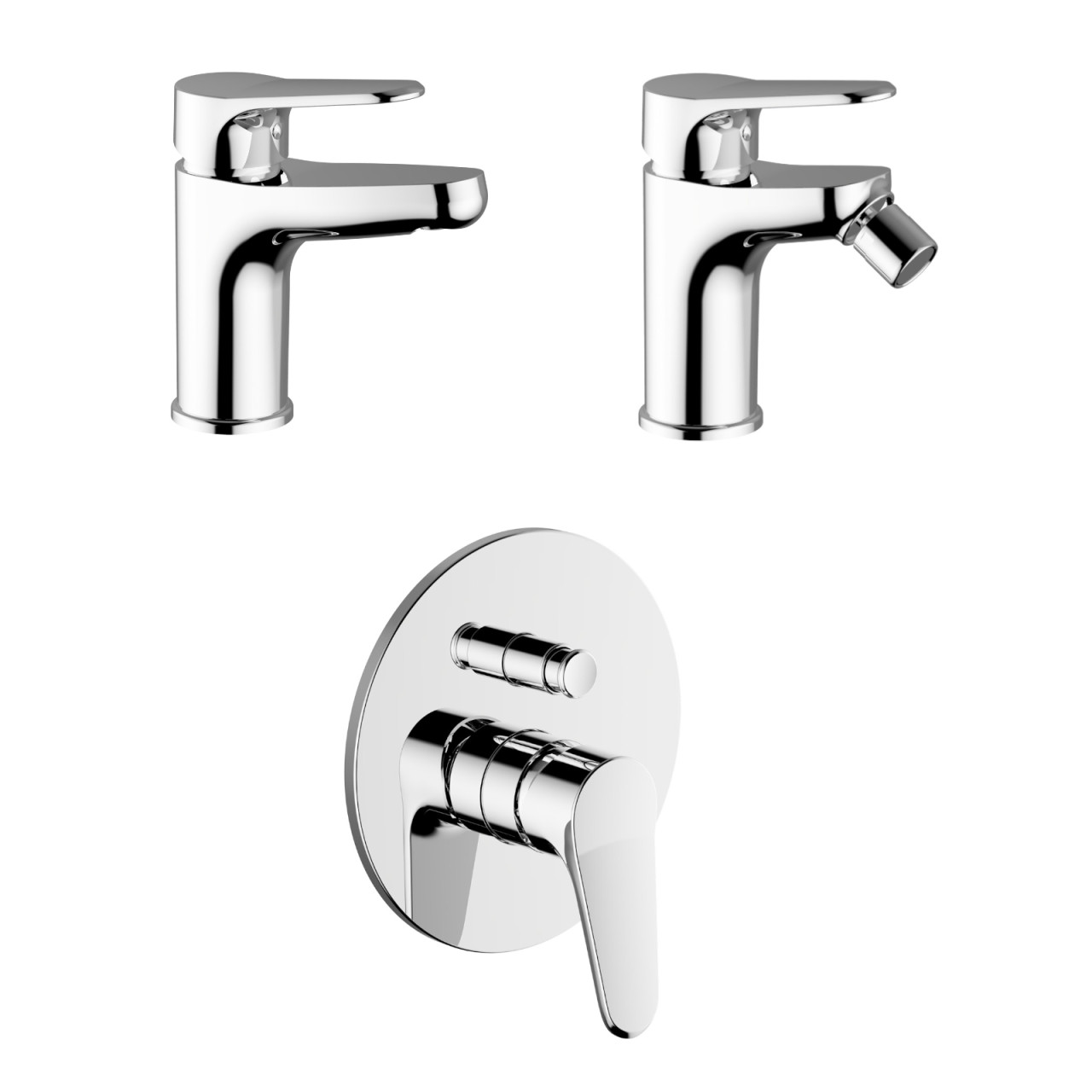 Bianchi - Target - Set miscelatori lavabo bidet doccia cromo