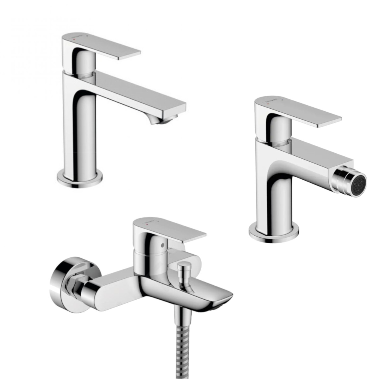 Set miscelatori Hansgrohe Rebris E lavabo bidet vasca cromato