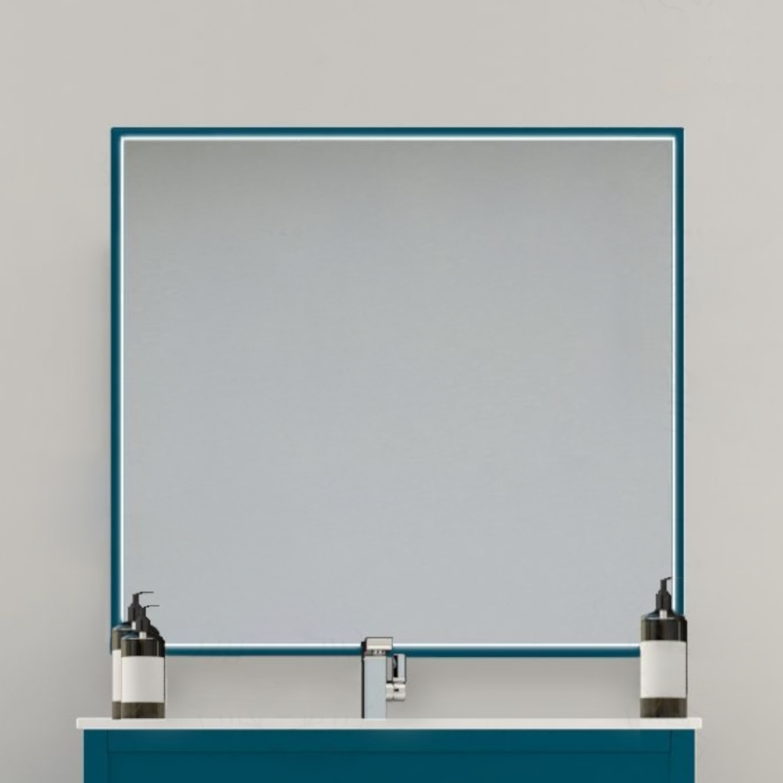 Specchio Da Bagno LED FITLAND 91,4x71,1 Cm - Antiappannamento, Dimmerabile, Temperatura Colore Regolabile 3000-6000K, IP44, Memoria