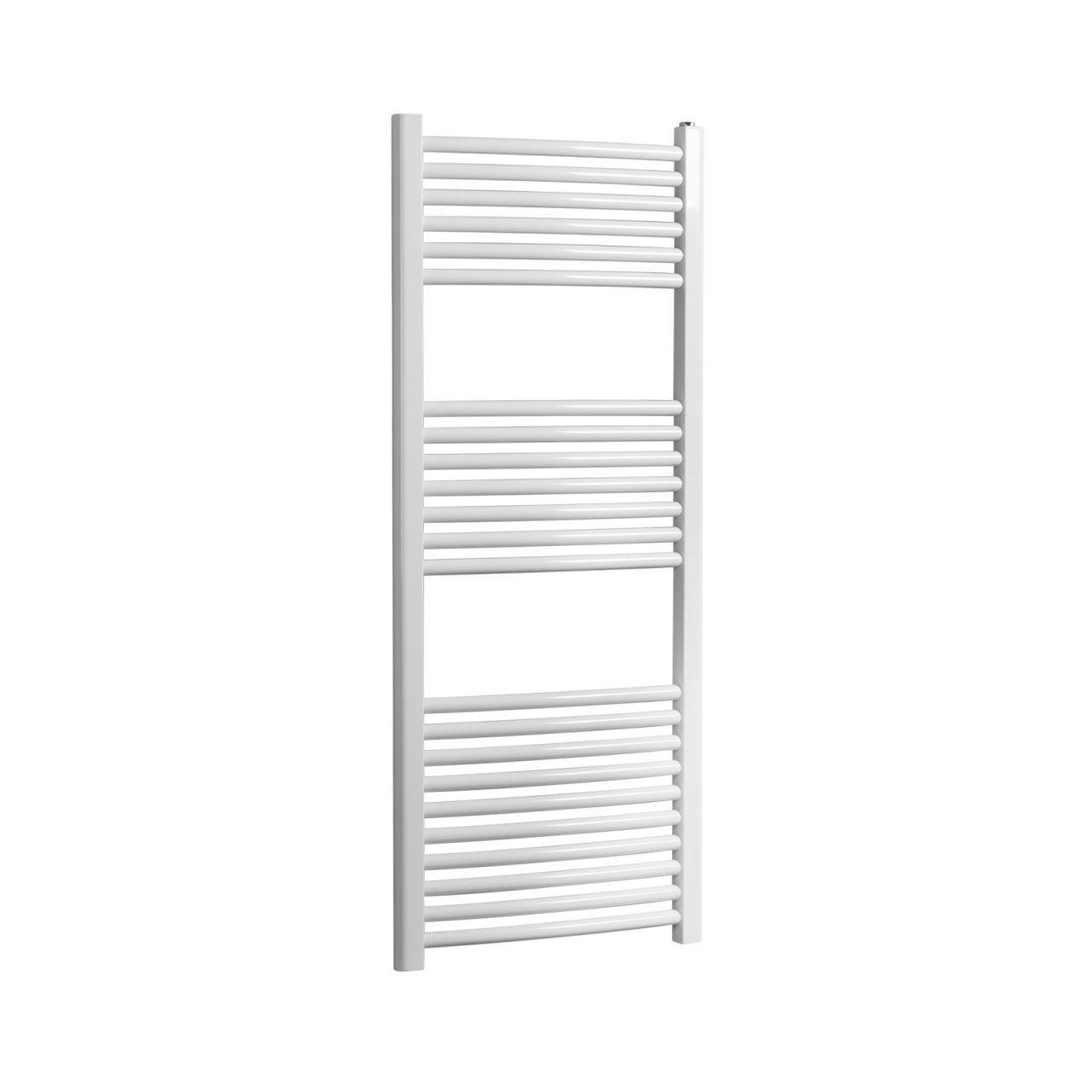 Scaldasalviette bianco curvo in acciaio 112x60 cm