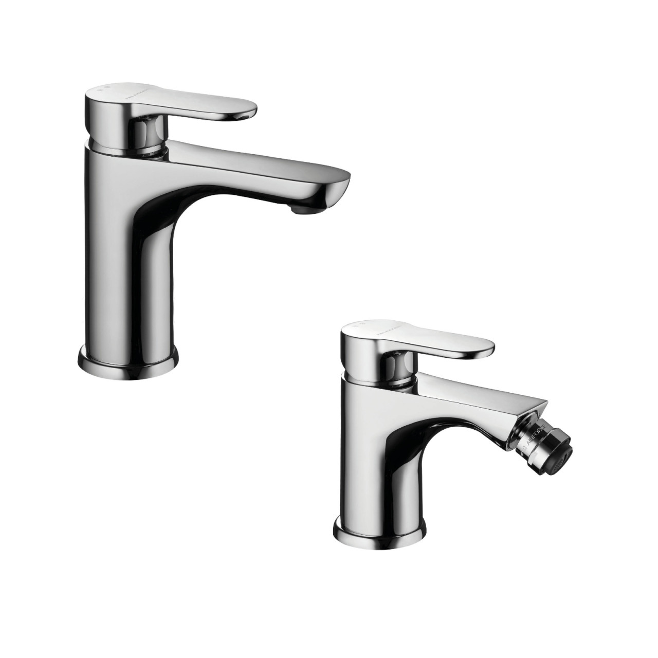 Set miscelatori palazzani italo lavabo e bidet cromo scarico tradizionale