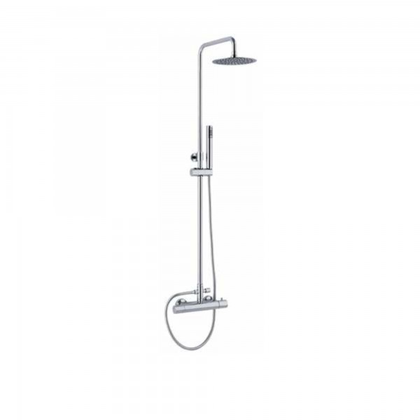 Colonna doccia termostatica regolabile con deviatore e soffione diam. 20 cm