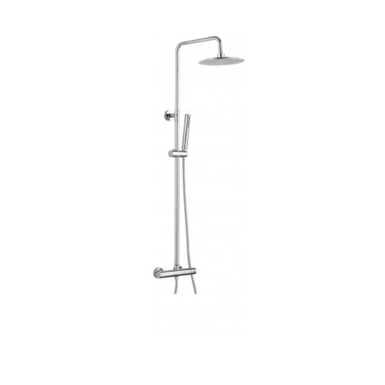 Colonna doccia termostatica sally in acciaio inox con soffione da 25 cm e doccetta