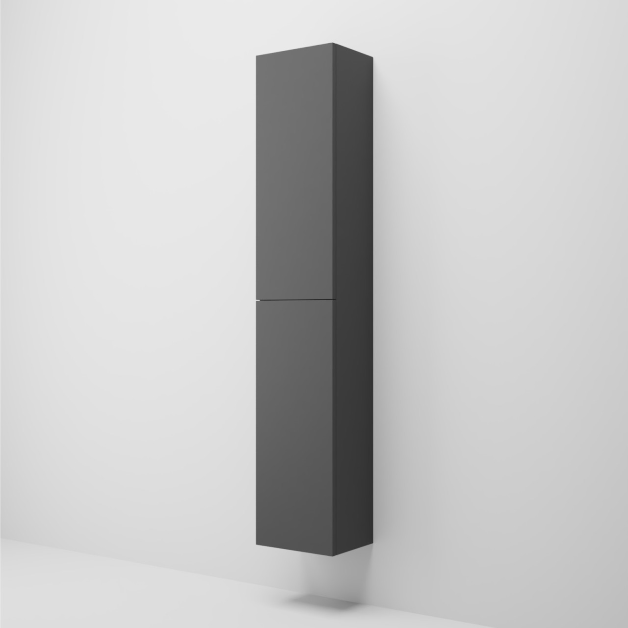 Colonna bagno sospesa h.160 cm grafite opaco con due ante | Iside