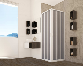 Box doccia angolo centrale flex riducibile da 80 cm a 60 cm