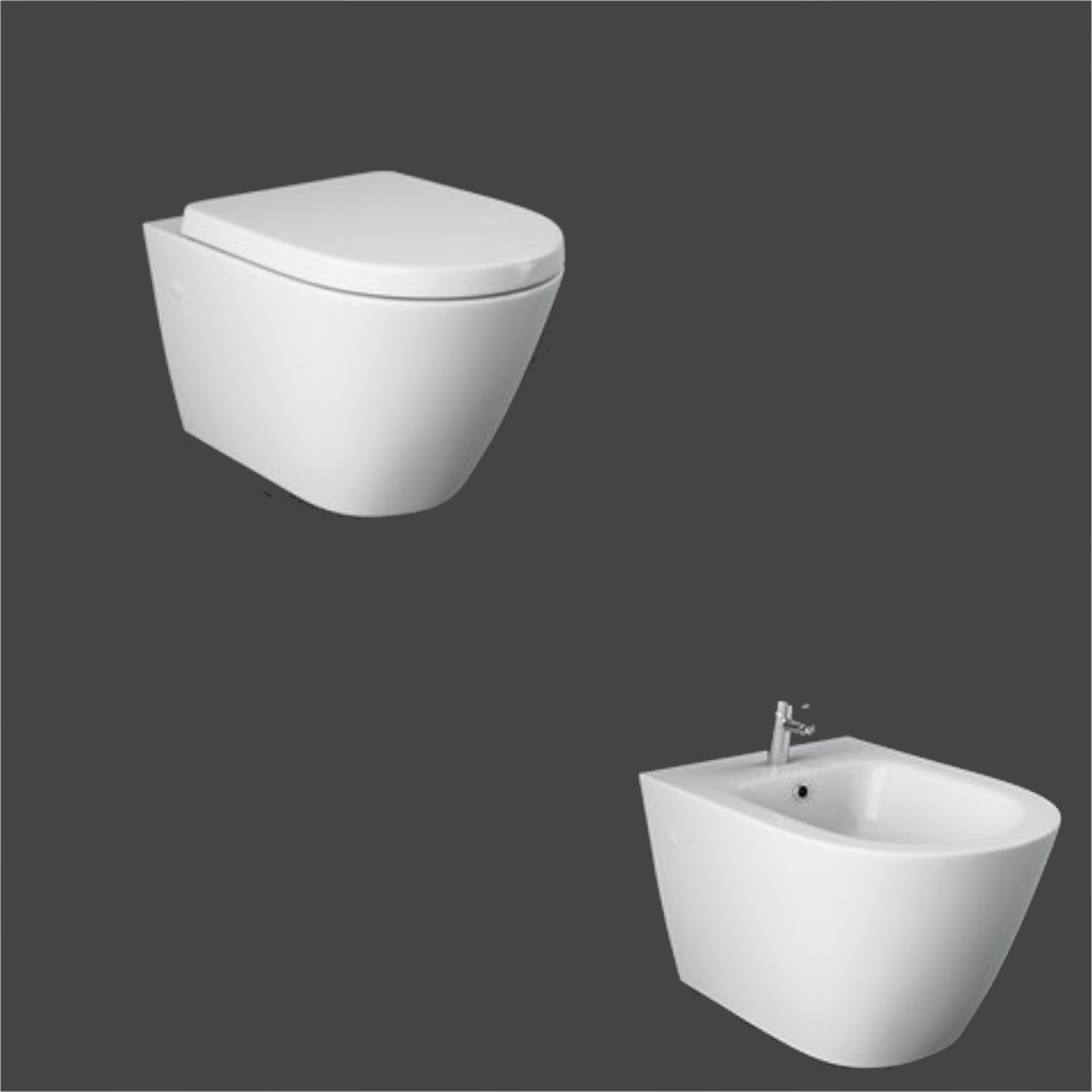 Sanitari sospesi rak resort con coprivaso originale