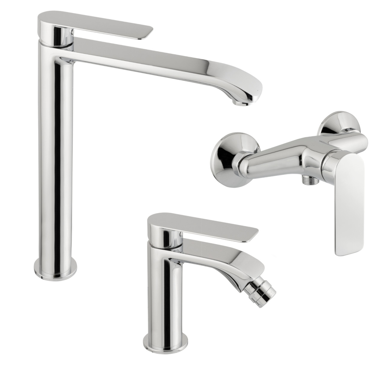 Eurorama - Mon - Set miscelatori bagno in ottone cromato