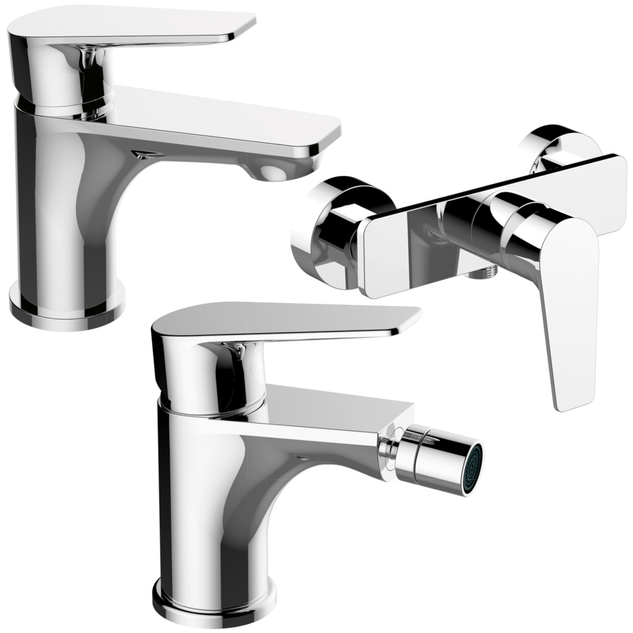 Quaranta - Sprint - Set miscelatori bagno lavabo bidet doccia - Cromo