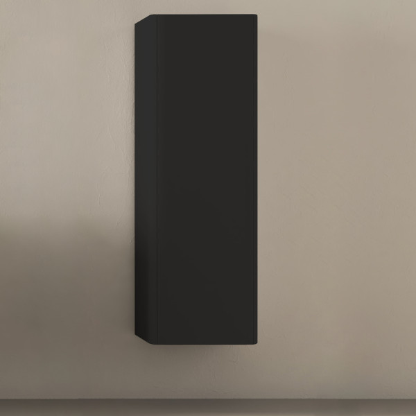 Colonna bagno sospesa h.130 cm nero grafite con apertura ad anta Colonna bagno sospesa h.130 cm nero grafite con apertura ad anta