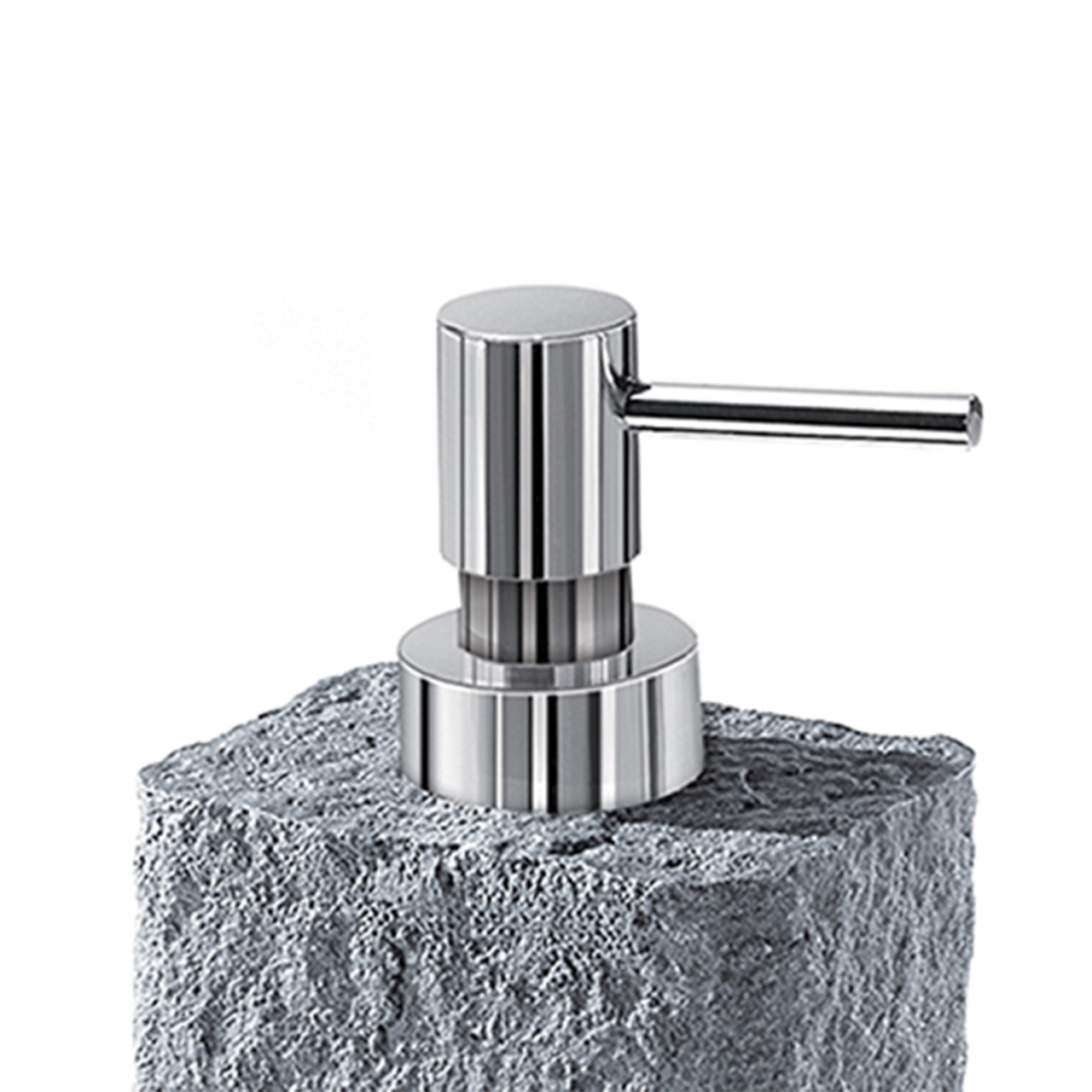 Dispenser Sapone Liquido 400ml Grigio Onde – Erogatore Con Imbuto Antigoccia – Per Cucina E Bagno