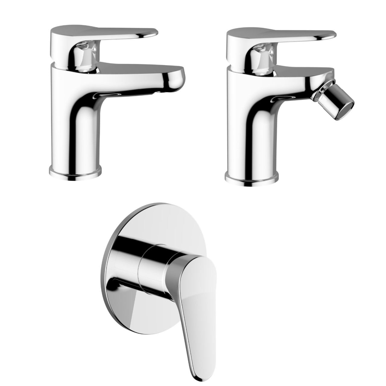 Bianchi - Target - Set miscelatori lavabo bidet doccia - Cromo