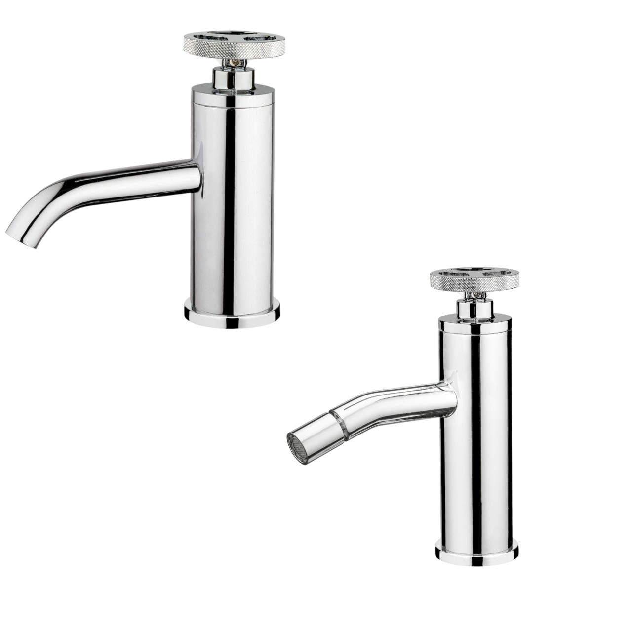 Set miscelatori bagno lavabo e bidet mimi cromo con scarico click clack