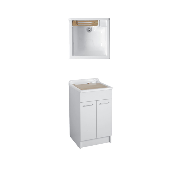 Lavatoio colavene swash bianco 60x60x87 cm con vasca in abs