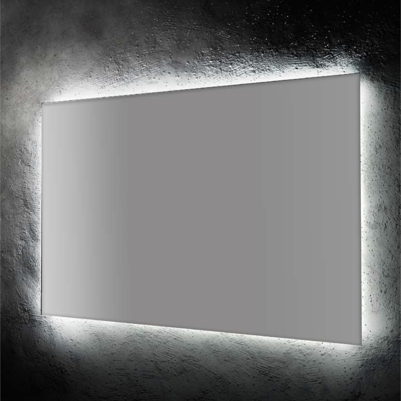 Specchio bagno 70x100 cm retroilluminato led reversibile eco friendly