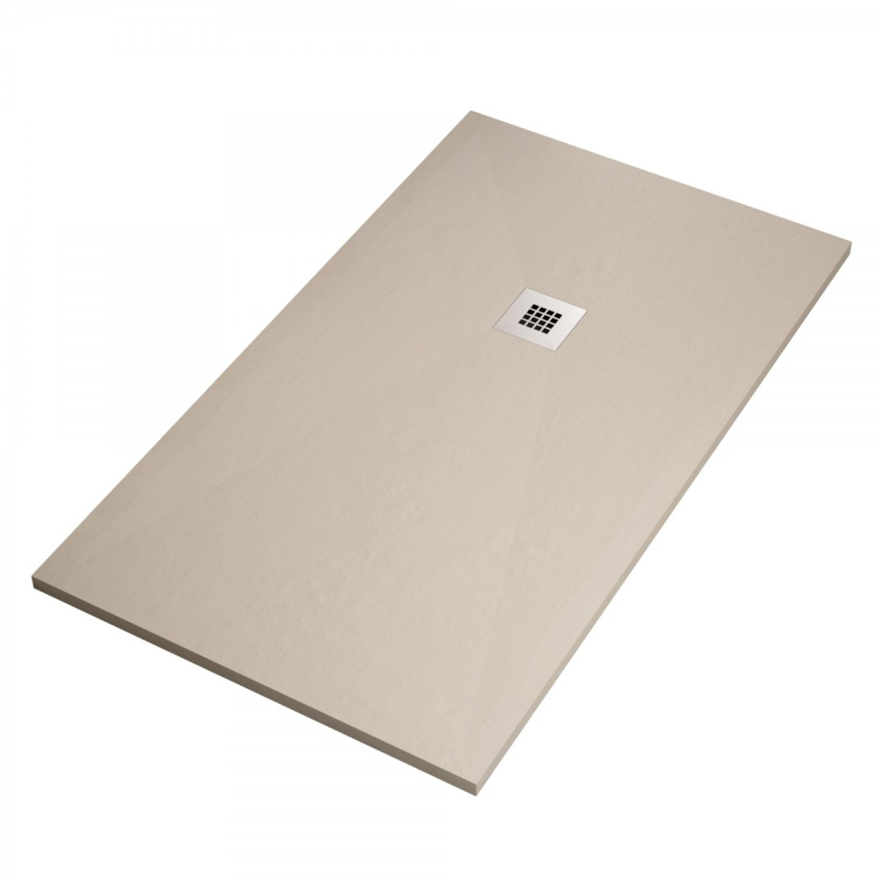 Piatto doccia ultraflat crema 80x120 h.2,8 in mineral con griglia inox
