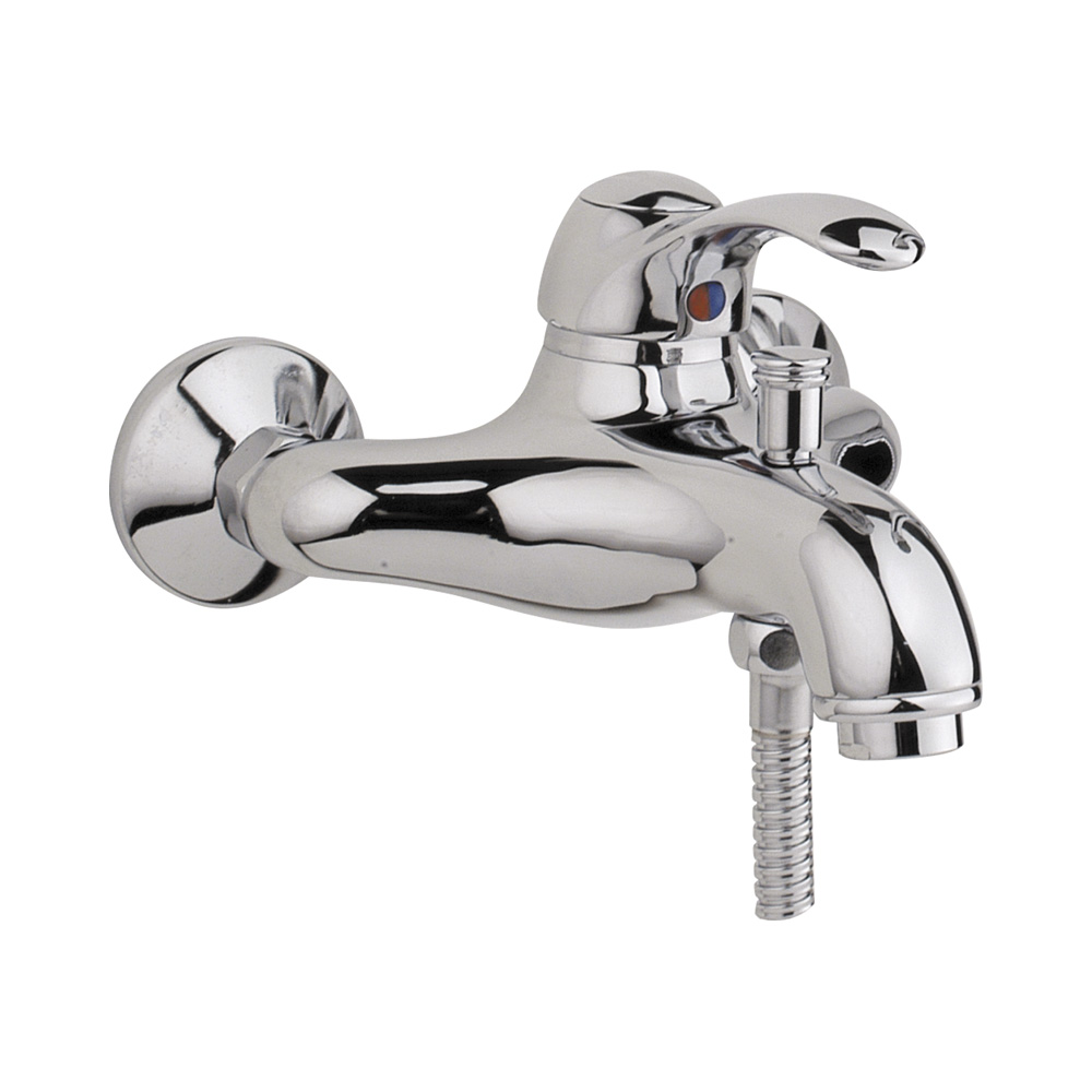 Rubinetteria Quaranta - Jolly - Miscelatore Vasca Esterno con Doccetta - Cromo - Ottone