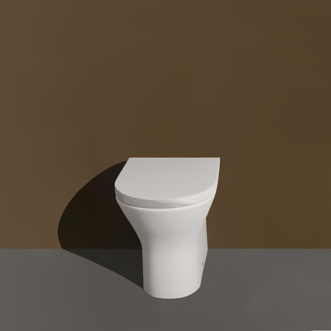 Vaso filomuro opera laguna senza brida in ceramica bianco opaco con copriwc avvolgente