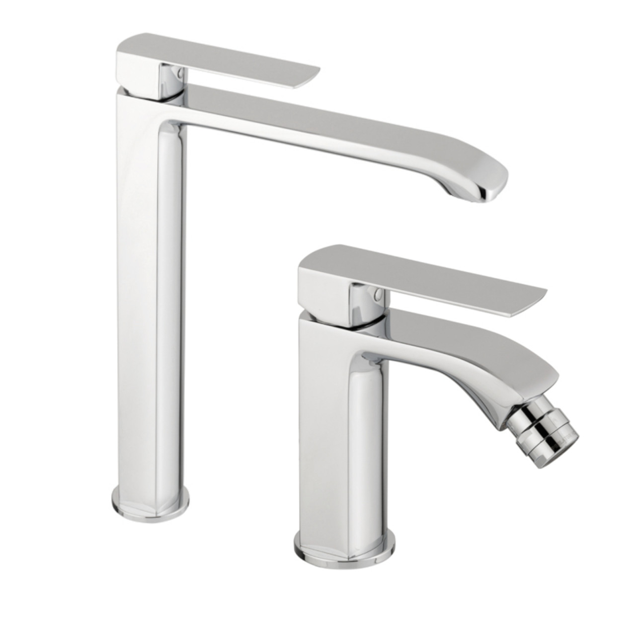 Eurorama - Son - Set miscelatori lavabo e bidet - Cromo - Ottone