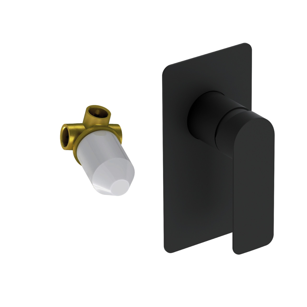 Miscelatore incasso doccia mon nero opaco con corpo incasso