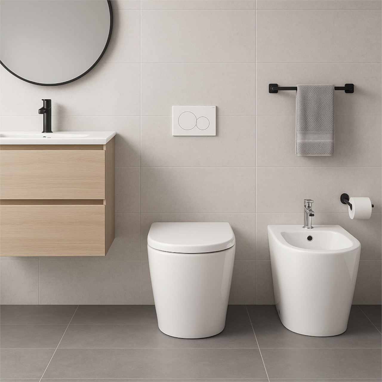 Euroceramica - Sanitari Filomuro Senza Brida Soft Close Bianco Lucido