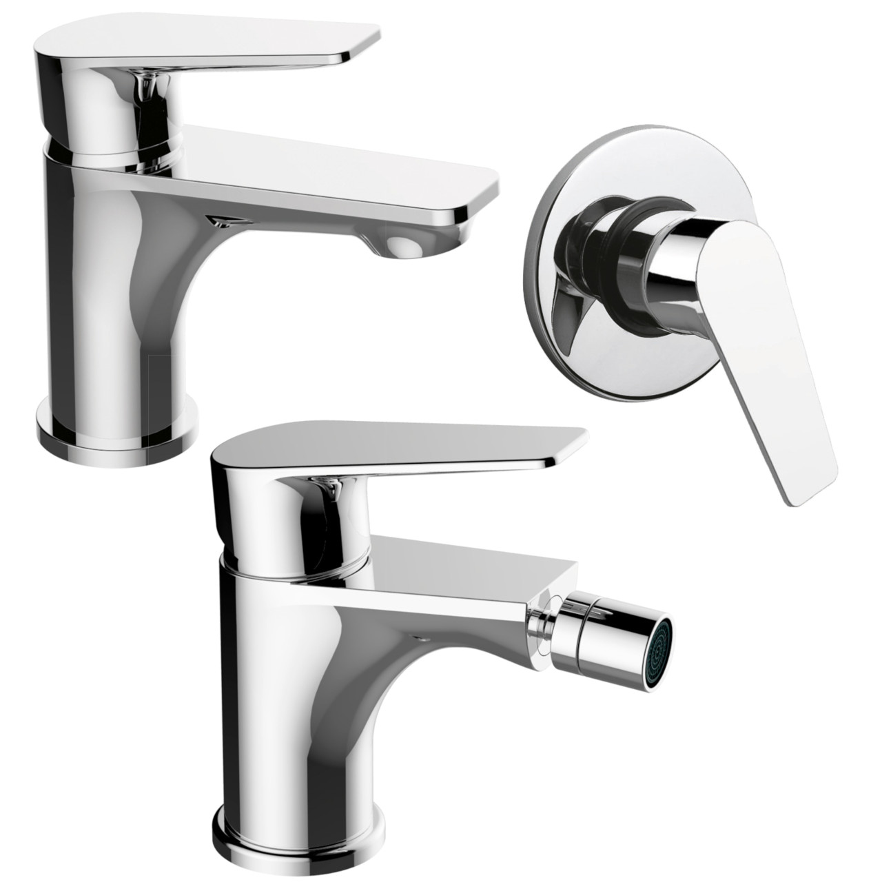 Quaranta - Sprint - Set miscelatori bagno lavabo bidet doccia - Cromo