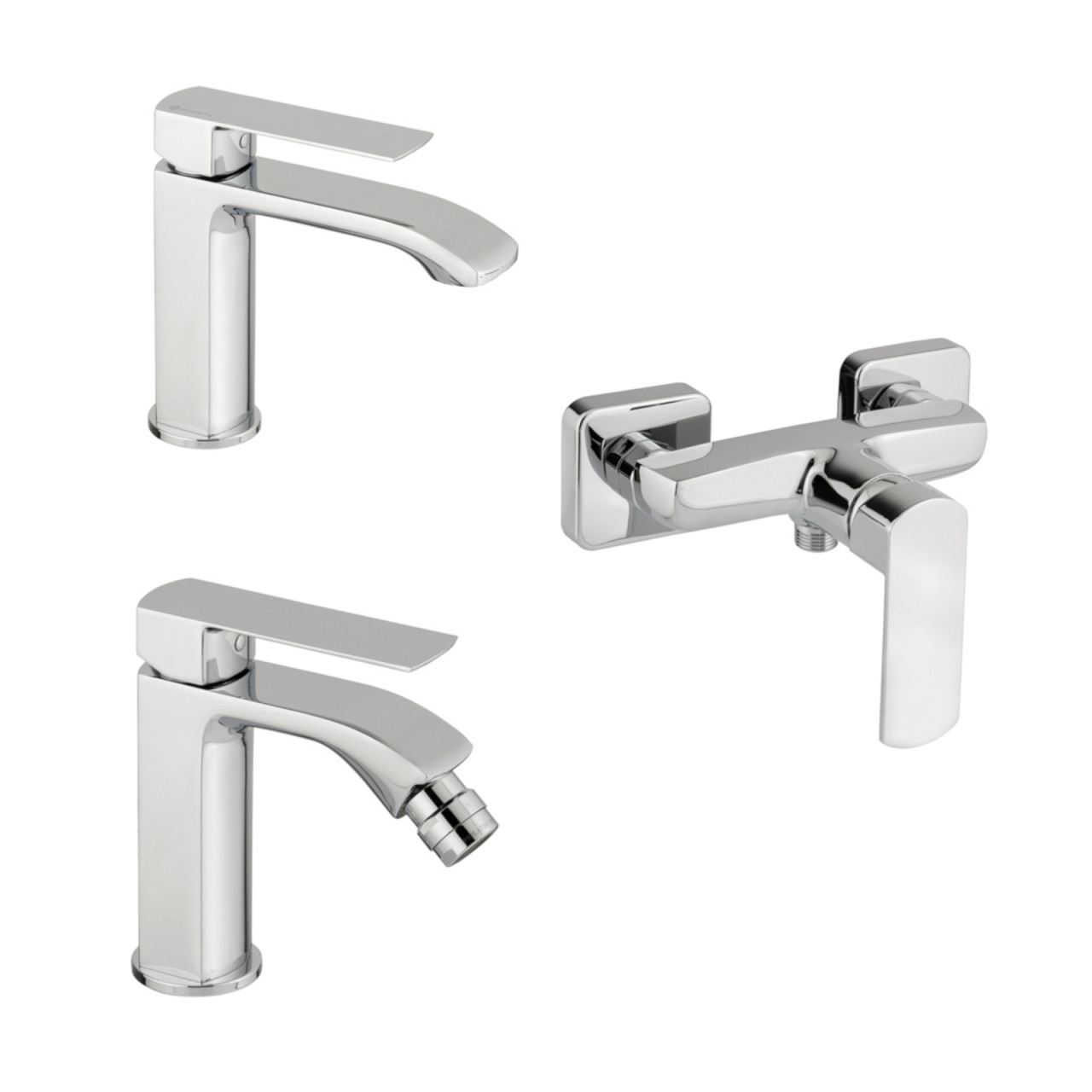 Eurorama - Son - Set miscelatori lavabo, bidet, doccia - Cromo