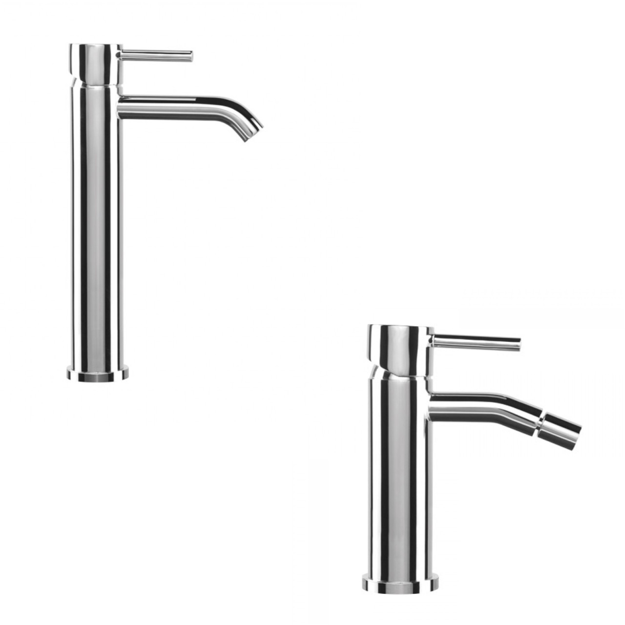 Bianchi - Mini - Set miscelatori lavabo alto e bidet - Cromo - Ottone