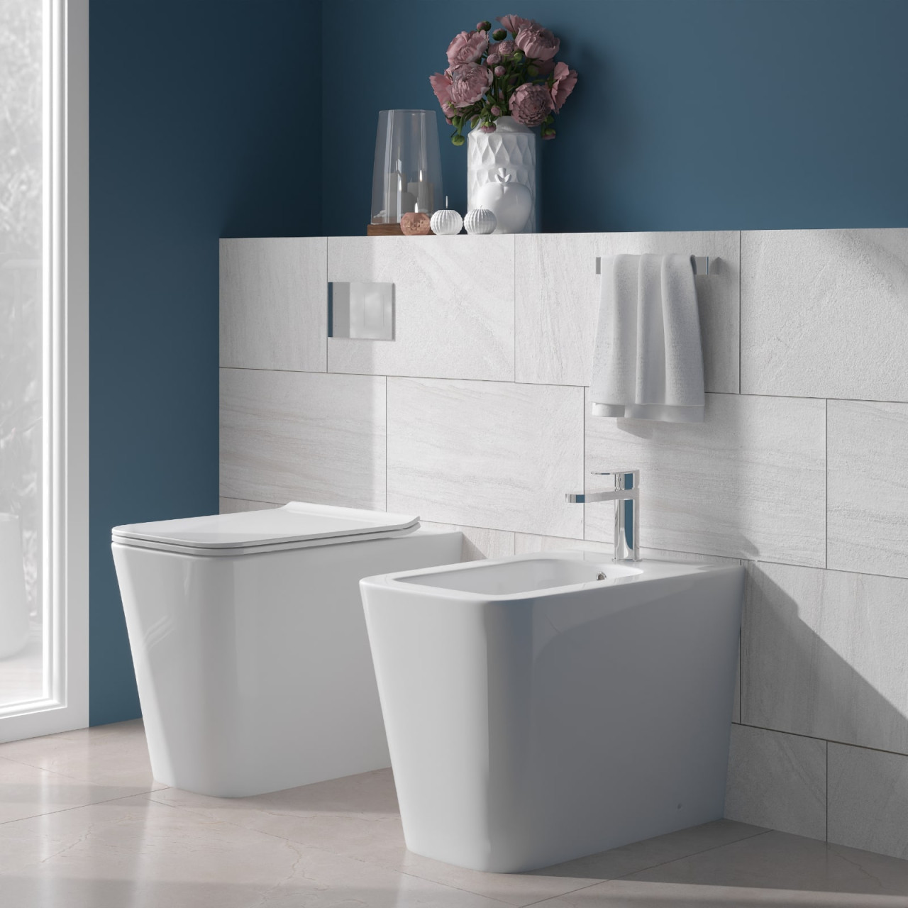 Euroceramica - Sanitari Filomuro Senza Brida Bianco Lucido