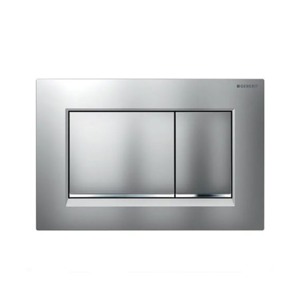 Placca di scarico sigma30 geberit doppio tasto cromo satinato