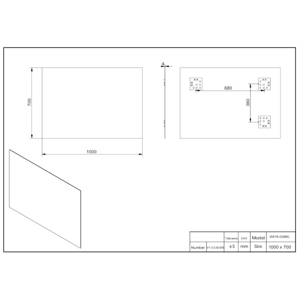Anteprima: Specchio bagno 70x100 cm filo lucido reversibile eco-friendly Anteprima: Specchio bagno 70x100 cm filo lucido reversibile eco-friendly