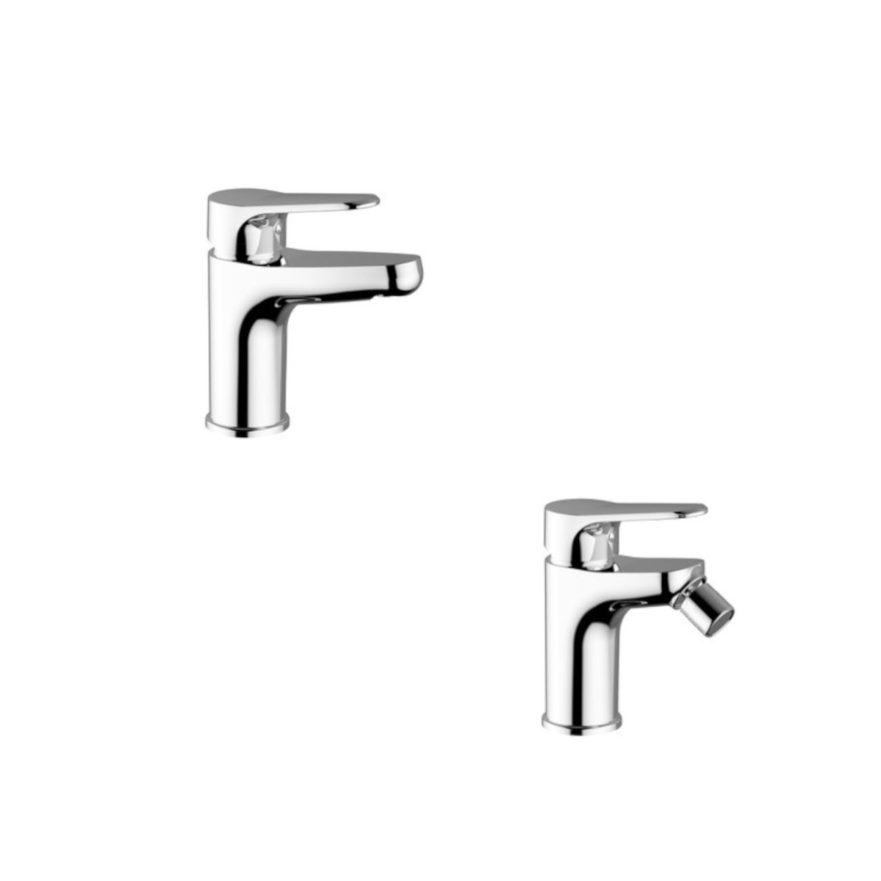 Bianchi - Target - Set miscelatori lavabo e bidet - Cromo - Ottone