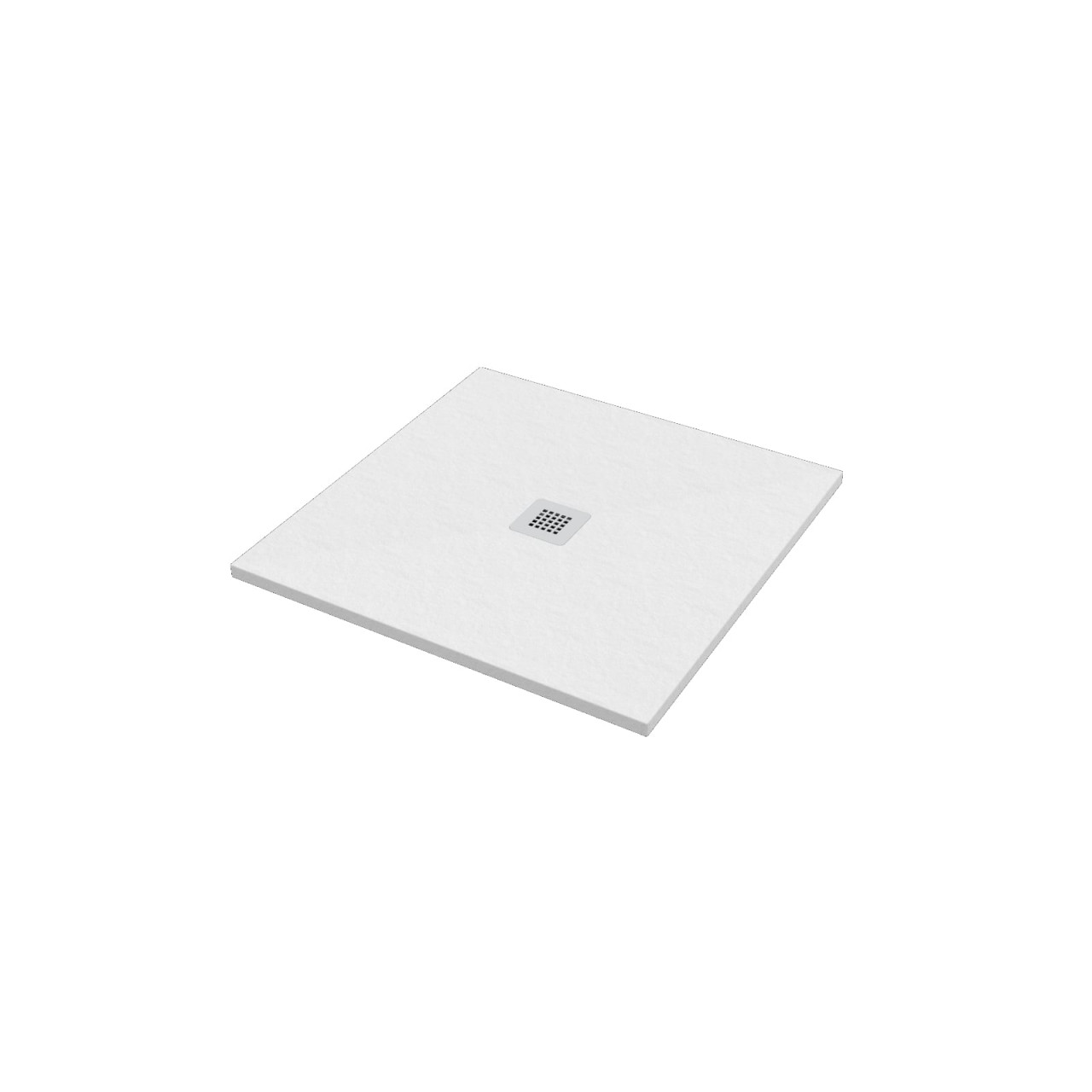 Euroceramica - Piatto Doccia 100x100 cm bianco effetto pietra