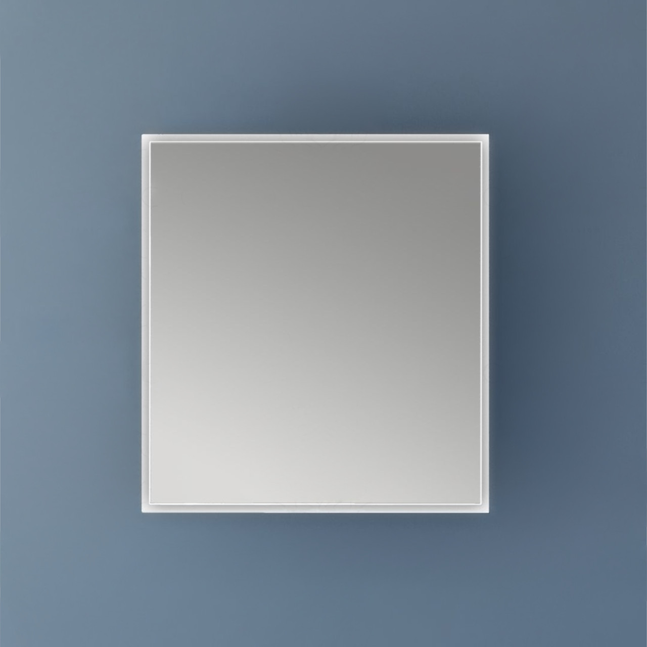 Specchio bagno led da 98 cm bianco opaco con sistema antiappannamento