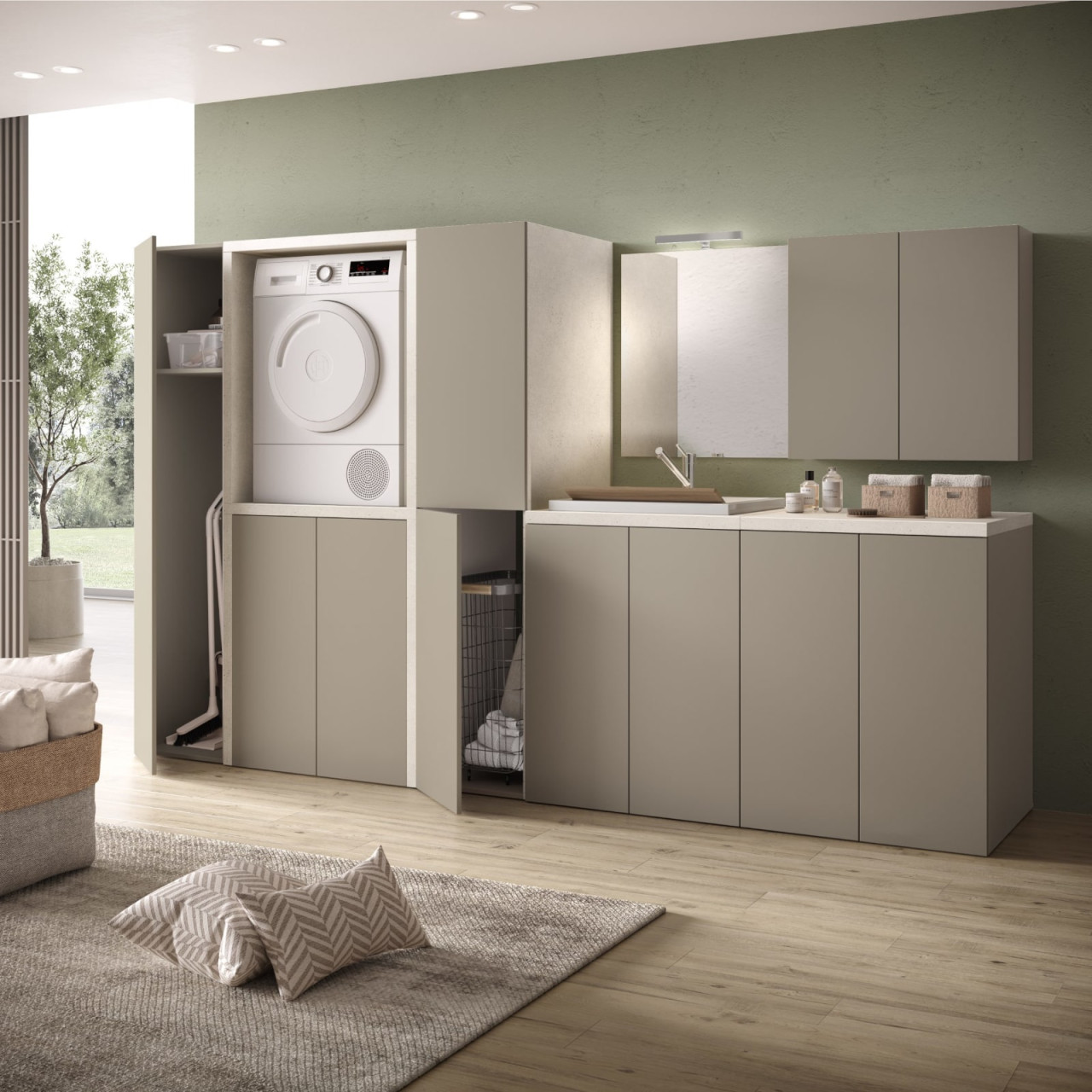 Sistema lavanderia componibile: organizzazione e stile per il tuo bagno