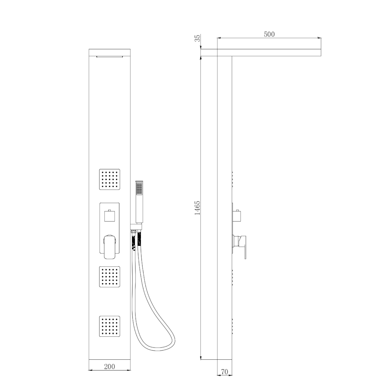 VEVOR Colonna Doccia 5 In 1 Con LED - Pioggia, Cascata E Massggio - Foto 11