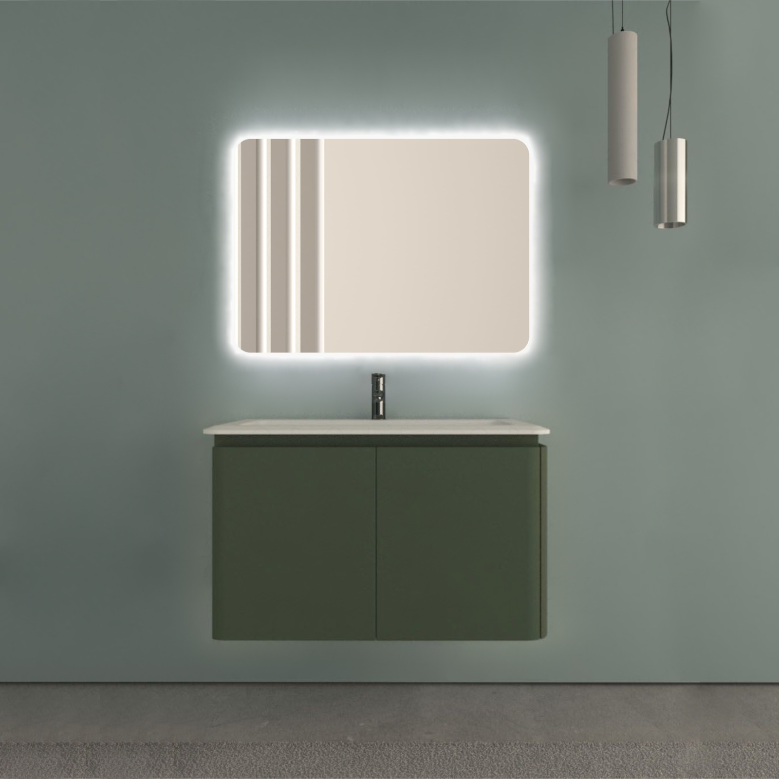 Specchio da porta con cornice 35 x 95 cm, nero