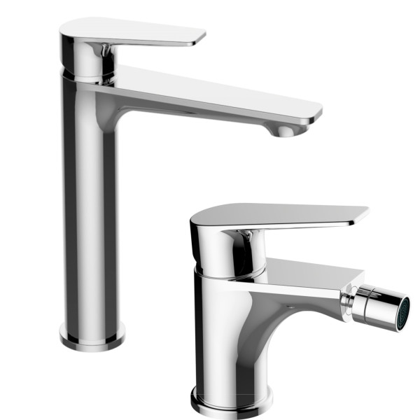 Set miscelatori bagno Quaranta Sprint lavabo alto e bidet cromo Set miscelatori bagno Quaranta Sprint lavabo alto e bidet cromo
