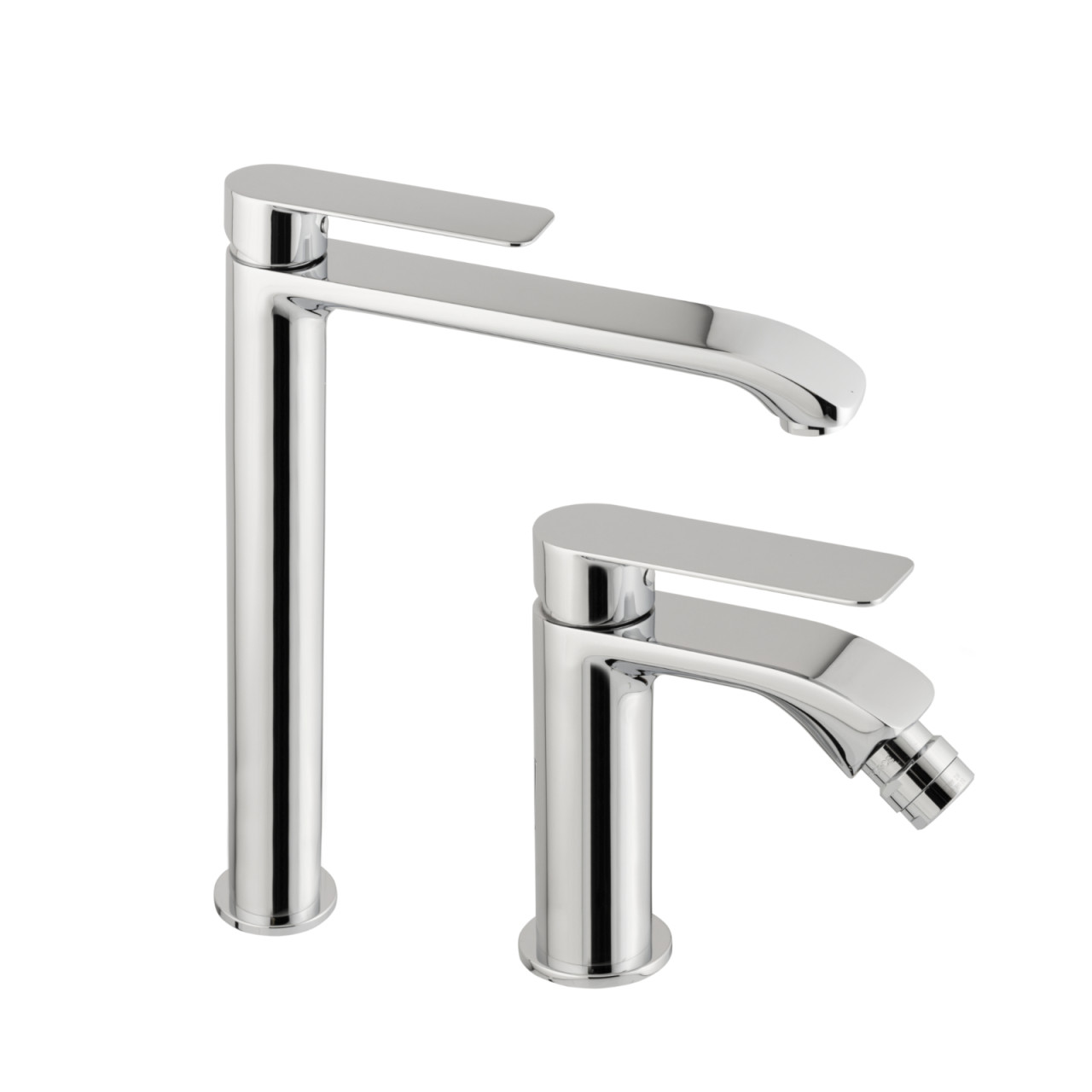 Eurorama - Mon - Set miscelatori lavabo e bidet in ottone cromato