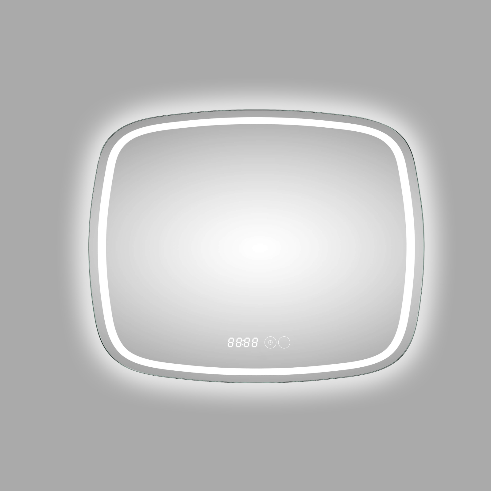 TheiaMo Specchio Da Bagno Ovale A LED 91,4x61 Cm | Illuminato E Anti-appannamento | IP66, Telaio In Metallo Nero, Luce Regolabile 3000K-6000K | Montaggio Orizzontale O Verticale