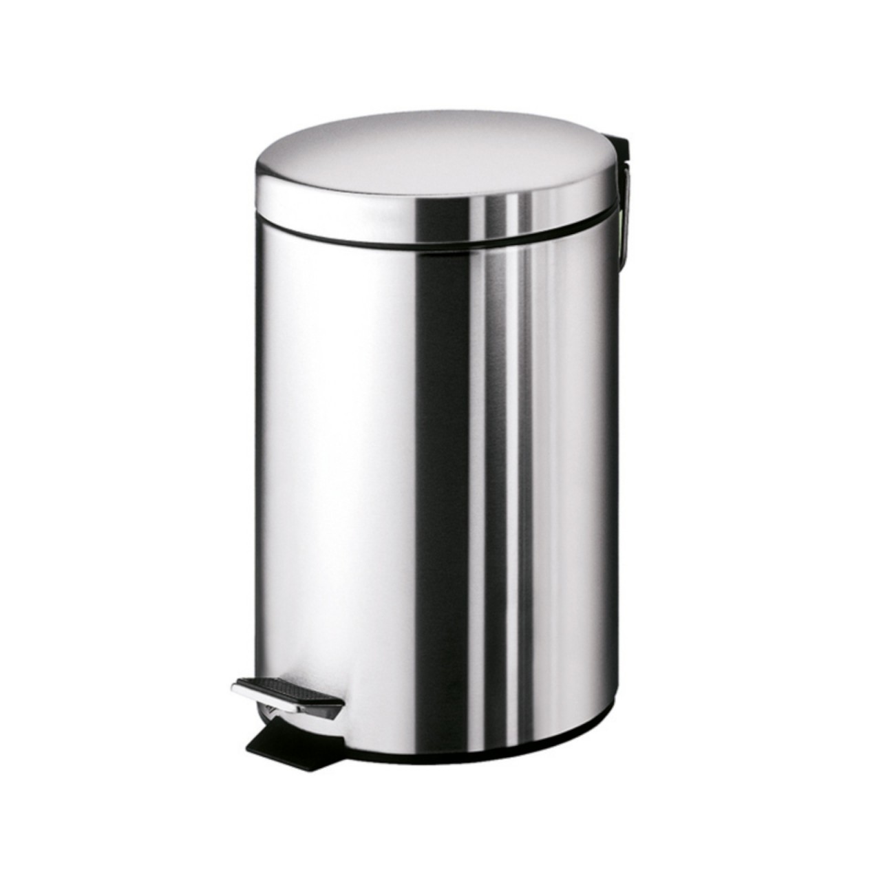 Pattumiera tonda gedy 5 litri in acciaio inox lucido