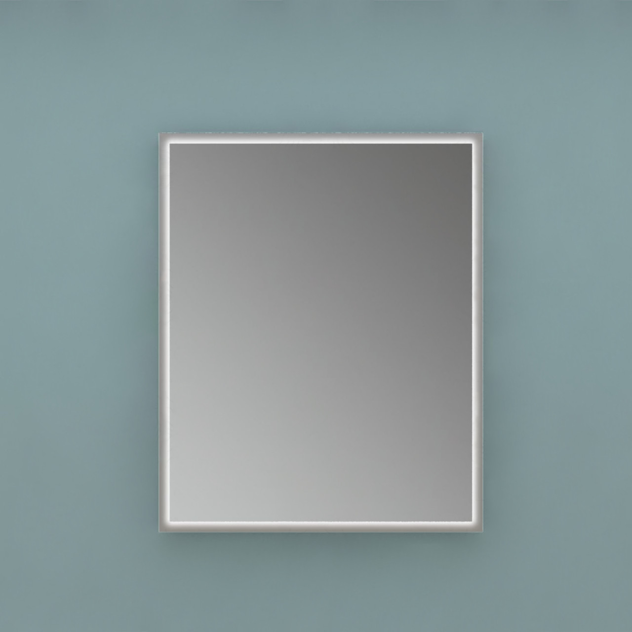 Specchio bagno led da 73 cm grigio nuvola con sistema antiappannamento