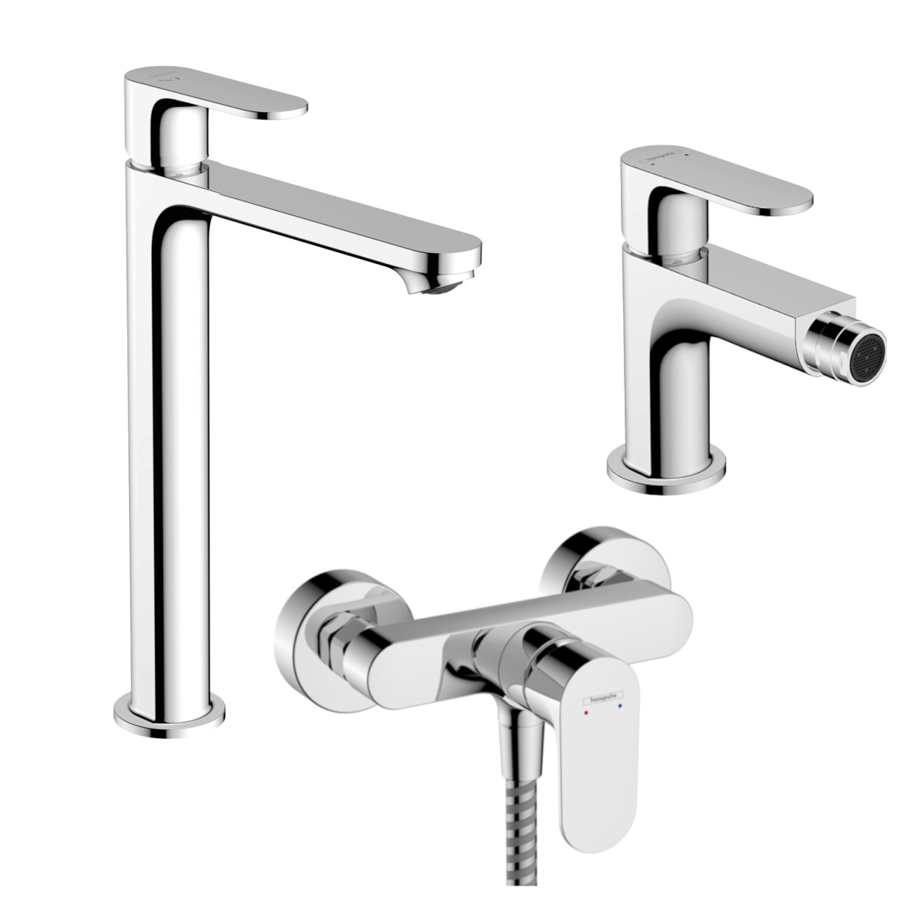 Set miscelatori Hansgrohe Rebris S lavabo bidet doccia esterna