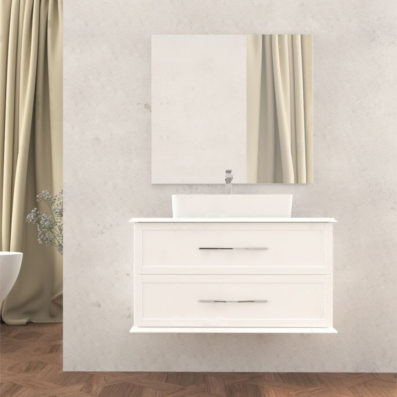 5195_19526_1_Mobile_bagno_da_terra_100_cm_con_top-_doppio_cassetto_e_specchio_Baden_Haus_Cleo_bianco_opaco