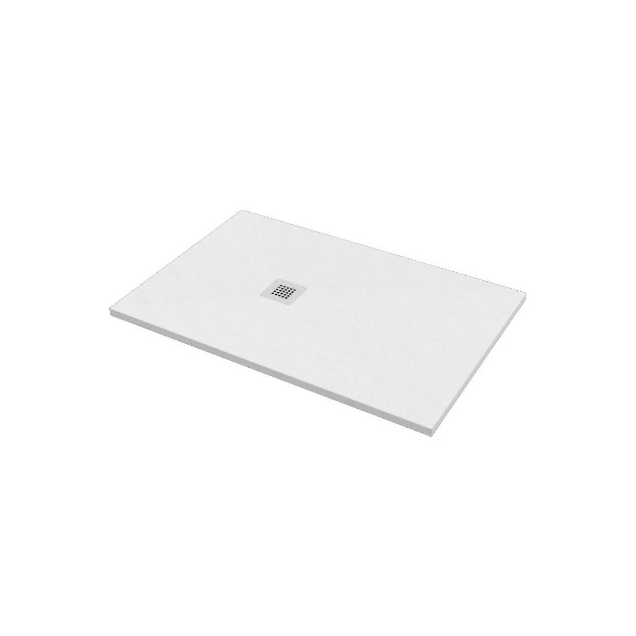 Euroceramica - Piatto Doccia 80x100 cm Bianco Effetto Pietra