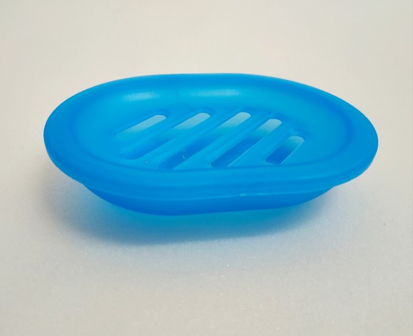 Portasapone d'appoggio blu in plastica