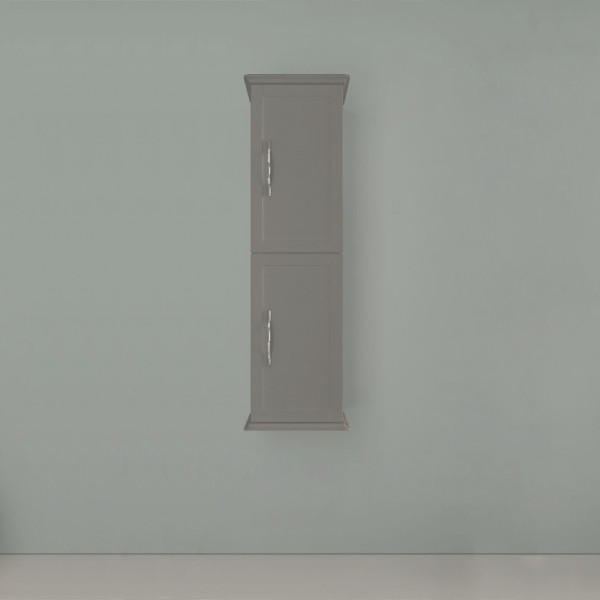 Colonna bagno sospesa h.114 cm grigio nuvola con apertura a doppia anta
