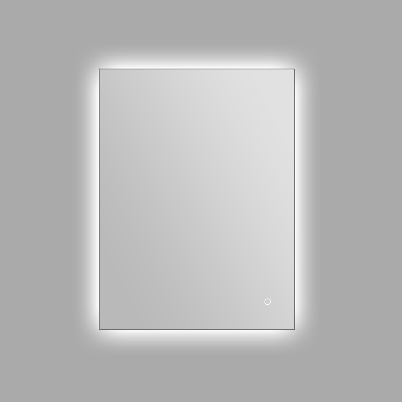 Specchio bagno LED 70x100 cm con accensione touch e alluminio