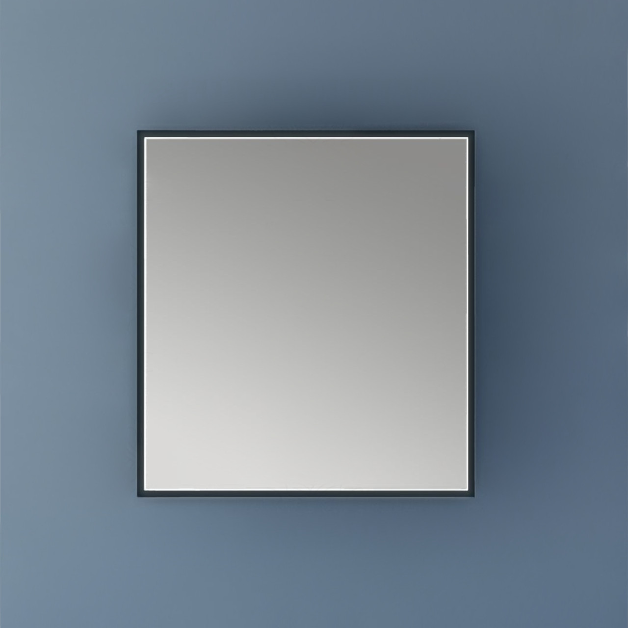 Specchio bagno led da 98 cm nero grafite con sistema antiappannamento