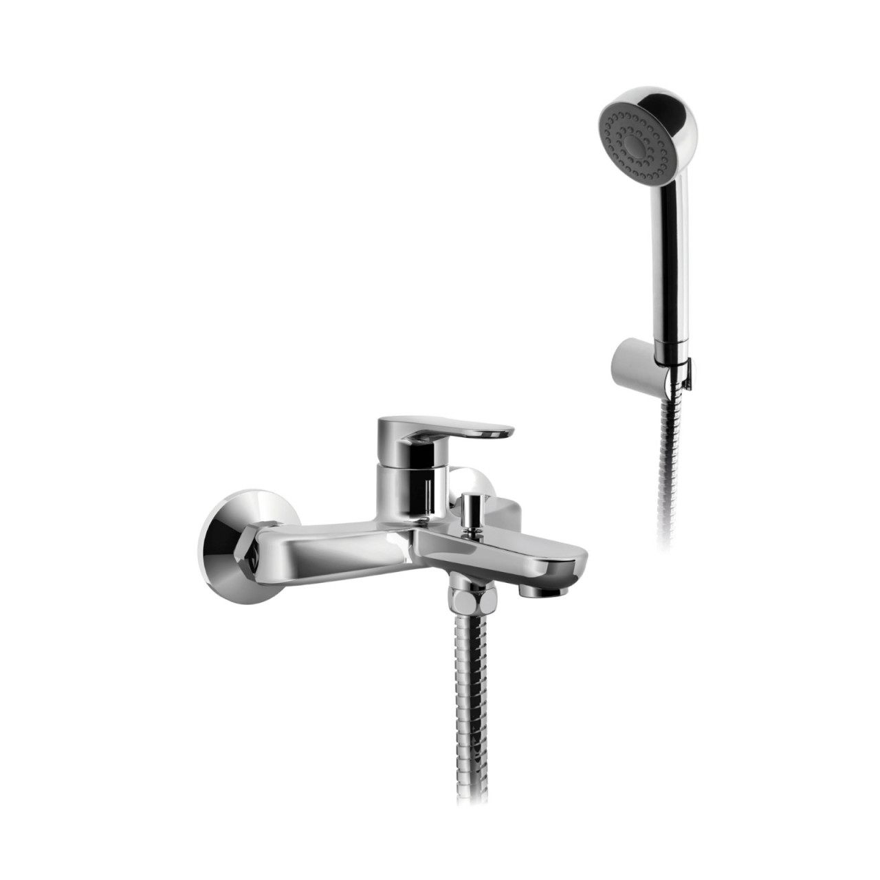 Miscelatore esterno vasca palazzani italo cromo con deviatore e duplex