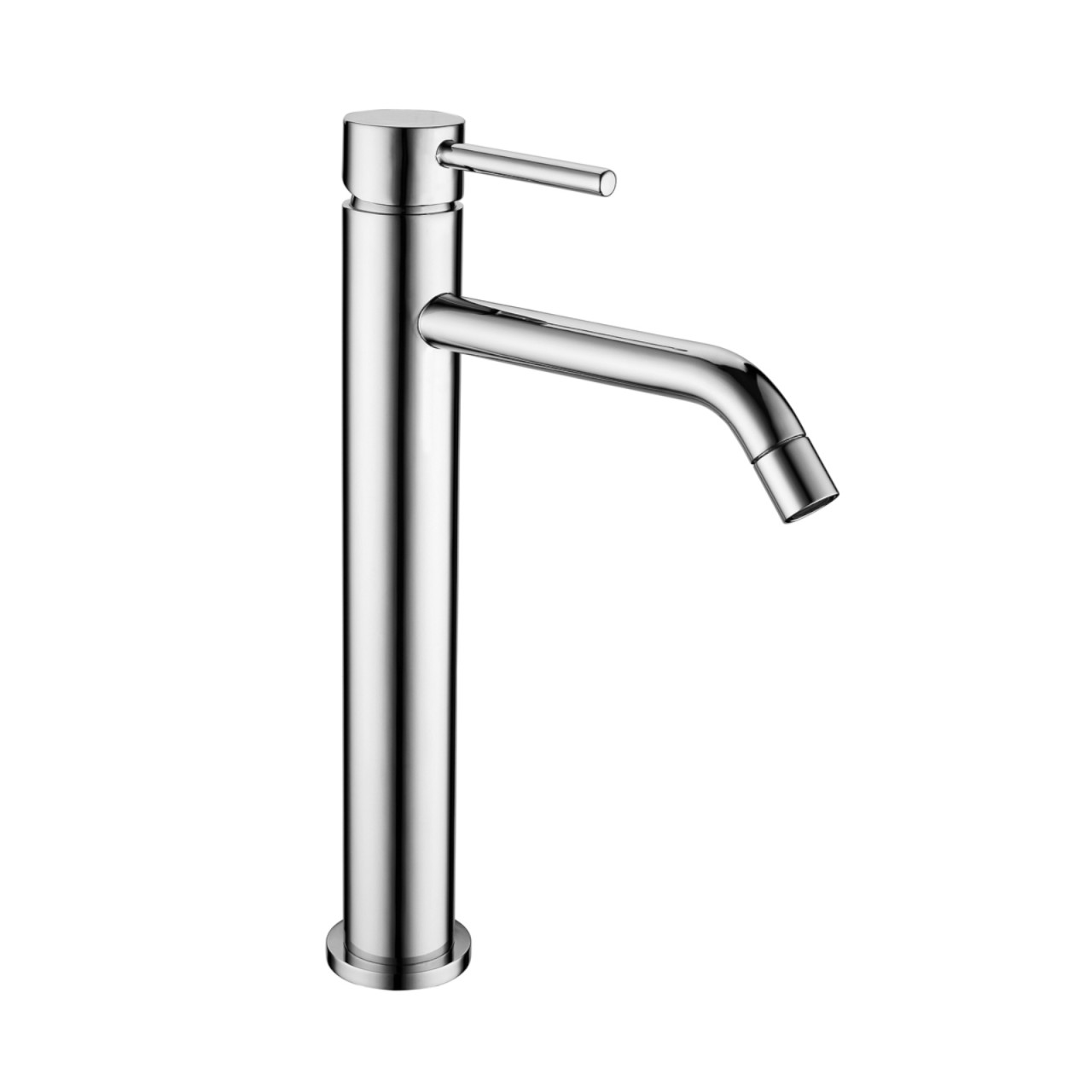 Miscelatore lavabo alto in ottone cromo con scarico click clack